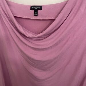 Talbots Soft Pink Cowl Neck Blouse